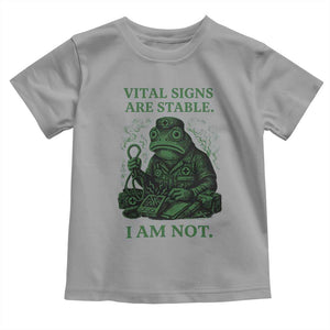 Frog Medic Toddler T Shirt Funny Animal EMT Emergency Health Workers TS10 Sport Gray Print Your Wear