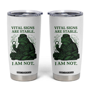 Frog Medic Tumbler Cup Funny Animal EMT Emergency Health Workers TS10 White Print Your Wear