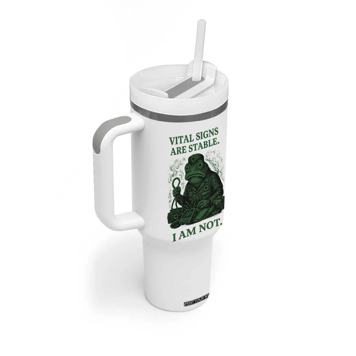 Frog Medic Tumbler With Handle Funny Animal EMT Emergency Health Workers TS10 Print Your Wear