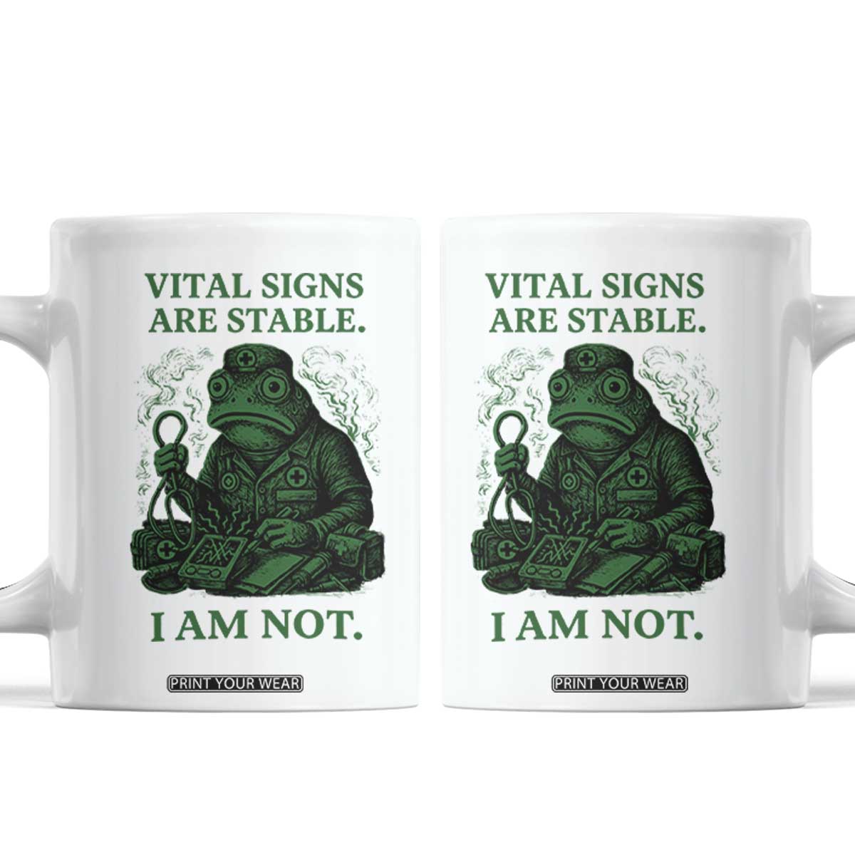 Frog Medic Coffee Mug Funny Animal EMT Emergency Health Workers TS10 White Print Your Wear