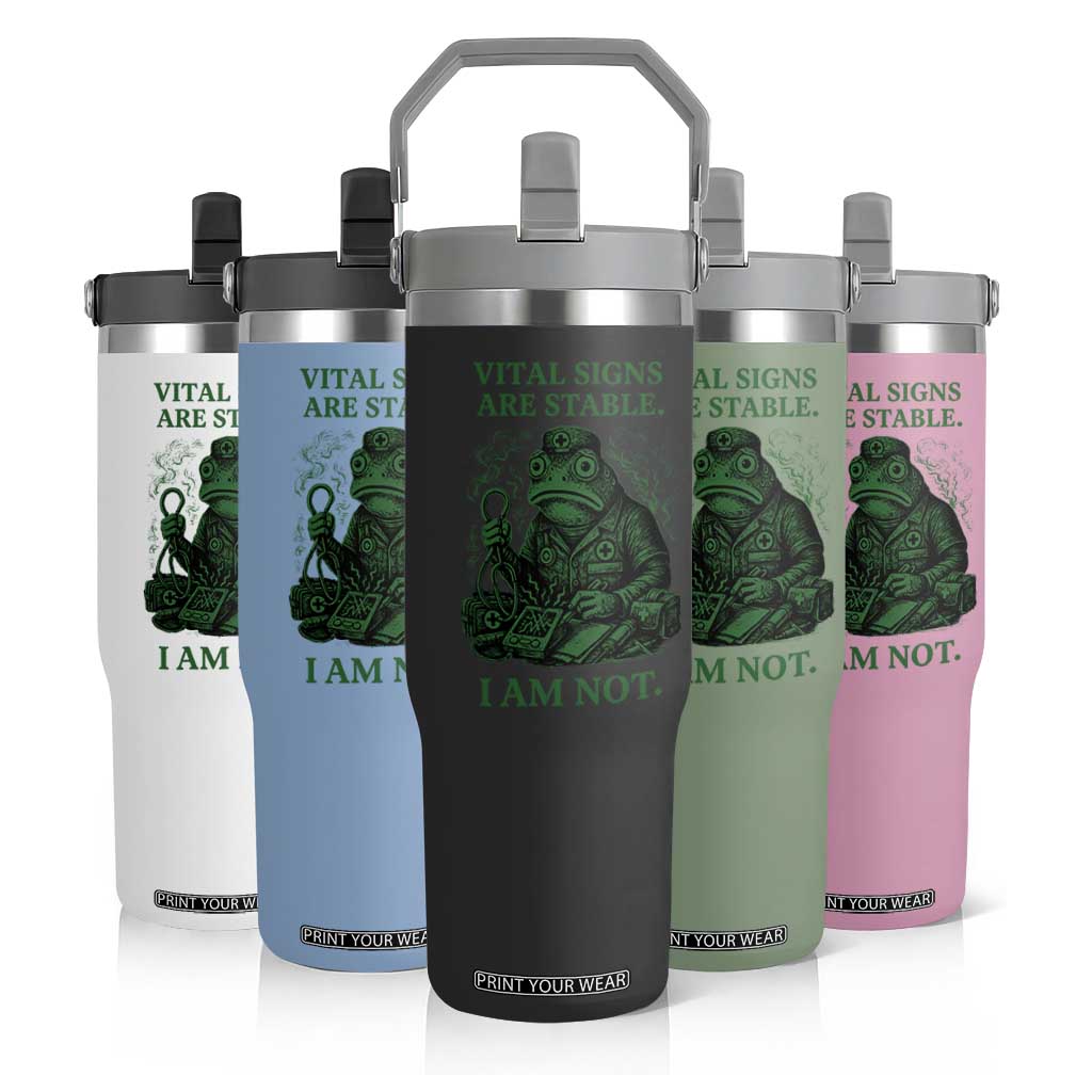 Frog Medic Flip Straw Tumbler Funny Animal EMT Emergency Health Workers TS10 Print Your Wear