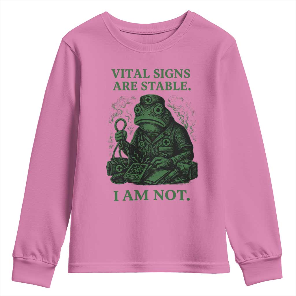 Frog Medic Youth Sweatshirt Funny Animal EMT Emergency Health Workers TS10 Azalea Print Your Wear