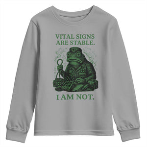 Frog Medic Youth Sweatshirt Funny Animal EMT Emergency Health Workers TS10 Sport Gray Print Your Wear