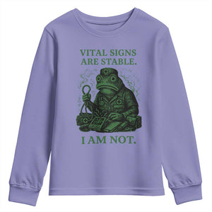 Frog Medic Youth Sweatshirt Funny Animal EMT Emergency Health Workers TS10 Violet Print Your Wear