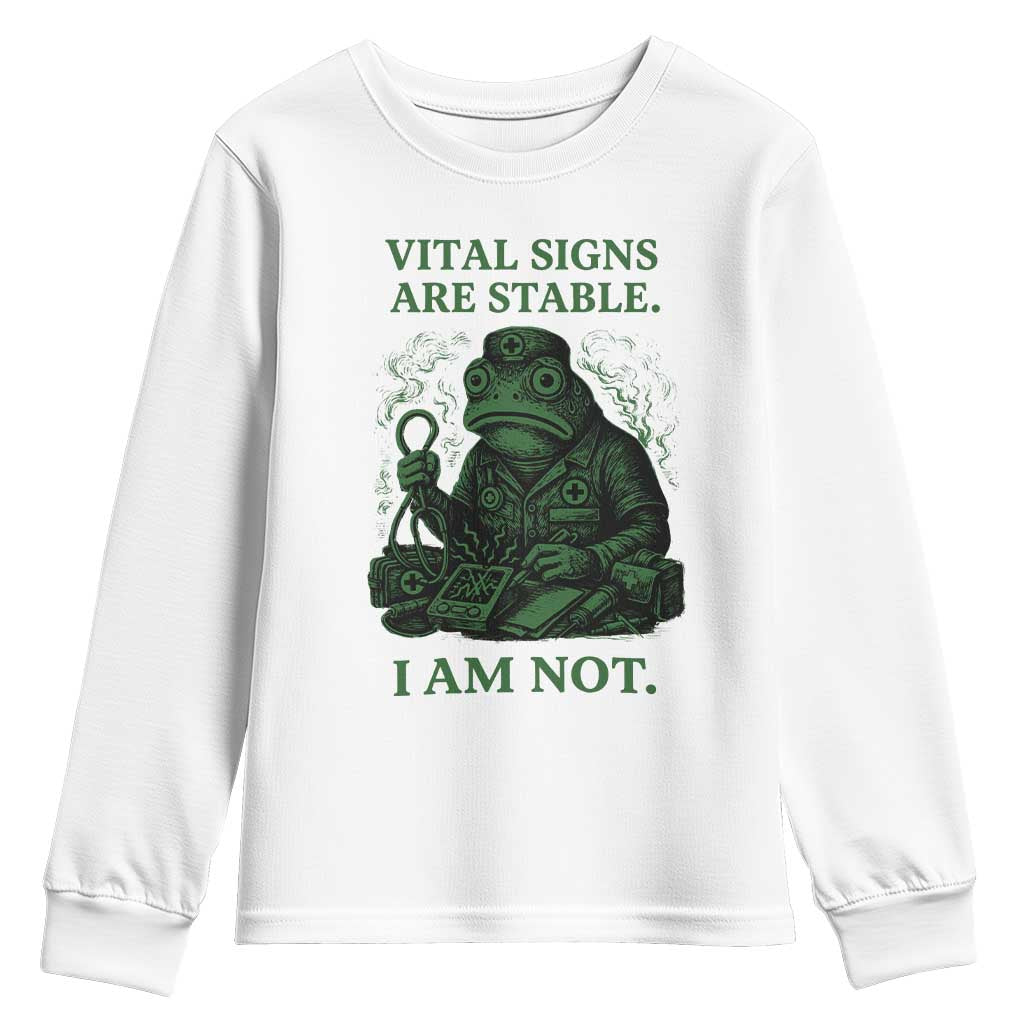 Frog Medic Youth Sweatshirt Funny Animal EMT Emergency Health Workers TS10 White Print Your Wear