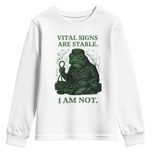 Frog Medic Youth Sweatshirt Funny Animal EMT Emergency Health Workers TS10 White Print Your Wear
