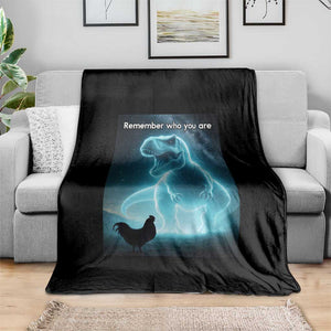 Remember Who You Are Throw Blanket Funny Evolution Joke Meme Chicken Dinosaur TS10 Print Your Wear