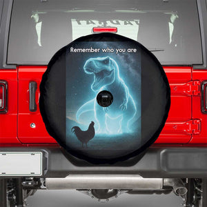 Remember Who You Are Spare Tire Cover Funny Evolution Joke Meme Chicken Dinosaur TS10 Black Print Your Wear