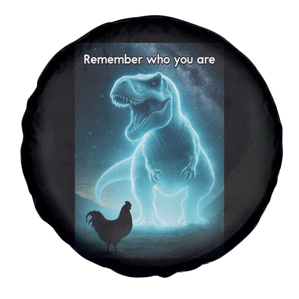 Remember Who You Are Spare Tire Cover Funny Evolution Joke Meme Chicken Dinosaur TS10 Print Your Wear