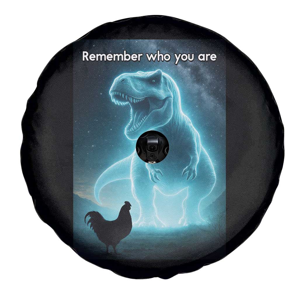Remember Who You Are Spare Tire Cover Funny Evolution Joke Meme Chicken Dinosaur TS10 Print Your Wear