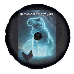 Remember Who You Are Spare Tire Cover Funny Evolution Joke Meme Chicken Dinosaur TS10 Print Your Wear