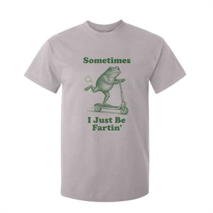 Sometimes I Just Be Fartin T Shirt For Kid Vintage 90s Funny Frog Meme Unhinged Gag Gift TS10 Ice Gray Print Your Wear