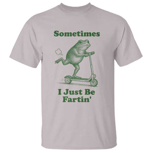 Sometimes I Just Be Fartin T Shirt Vintage 90s Funny Frog Meme Unhinged Gag Gift TS10 Ice Gray Print Your Wear