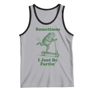 Sometimes I Just Be Fartin Tank Top Vintage 90s Funny Frog Meme Unhinged Gag Gift TS10 Athletic Heather Black Print Your Wear