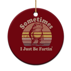 Sometimes I Just Be Fartin Frog Ceramic Ornament Funny Silly Unhinged Meme Vintage TS10 1pc Red Print Your Wear