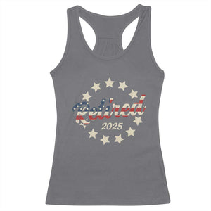 Retired 2025 Racerback Tank Top Retirement Gifts American Flag TS10 Charcoal Print Your Wear
