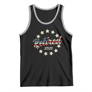 Retired 2025 Tank Top Retirement Gifts American Flag TS10 Black Athletic Heather Print Your Wear