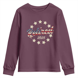 Retired 2025 Youth Sweatshirt Retirement Gifts American Flag TS10 Maroon Print Your Wear