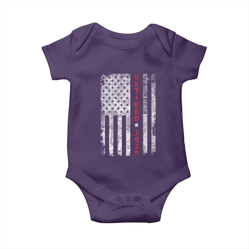 Retired 2025 Baby Onesie Vintage Old American Flag TS10 Purple Print Your Wear