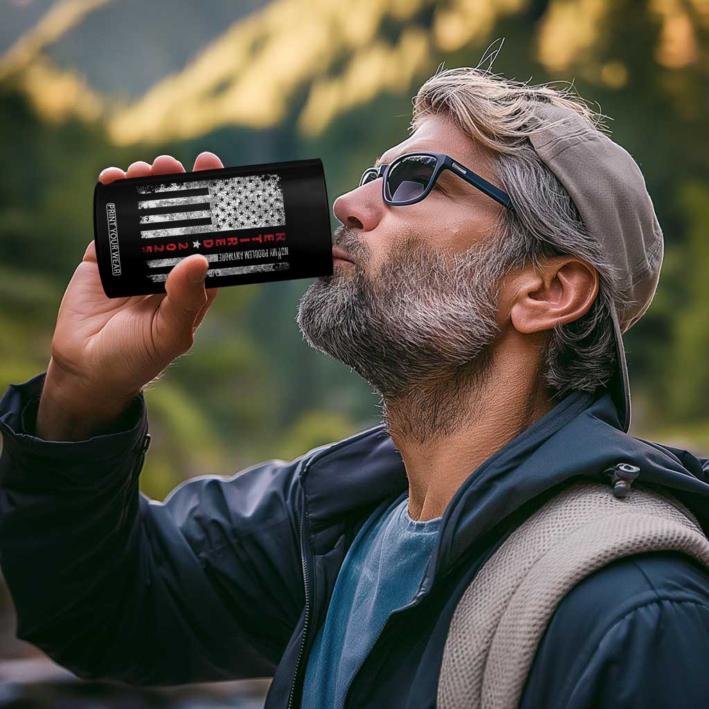 Retired 2025 4 in 1 Can Cooler Tumbler Vintage Old American Flag TS10 Print Your Wear