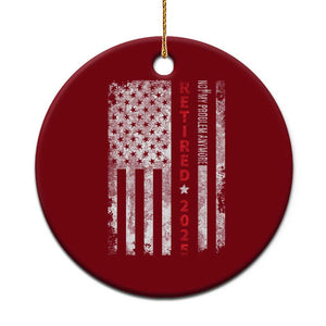 Retired 2025 Ceramic Ornament Vintage Old American Flag TS10 1pc Red Print Your Wear