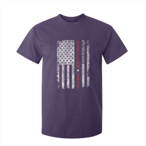 Retired 2025 T Shirt For Kid Vintage Old American Flag TS10 Purple Print Your Wear