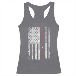 Retired 2025 Racerback Tank Top Vintage Old American Flag TS10 Charcoal Print Your Wear