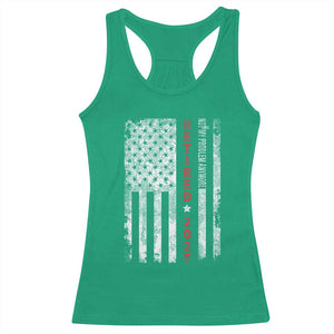 Retired 2025 Racerback Tank Top Vintage Old American Flag TS10 Irish Green Print Your Wear
