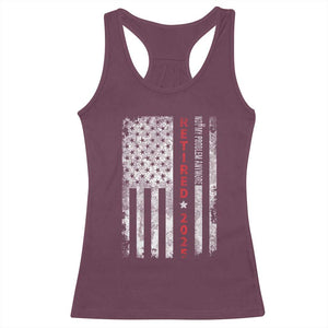Retired 2025 Racerback Tank Top Vintage Old American Flag TS10 Maroon Print Your Wear