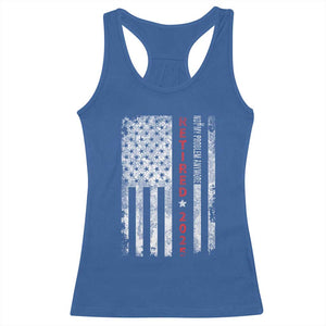 Retired 2025 Racerback Tank Top Vintage Old American Flag TS10 Royal Blue Print Your Wear