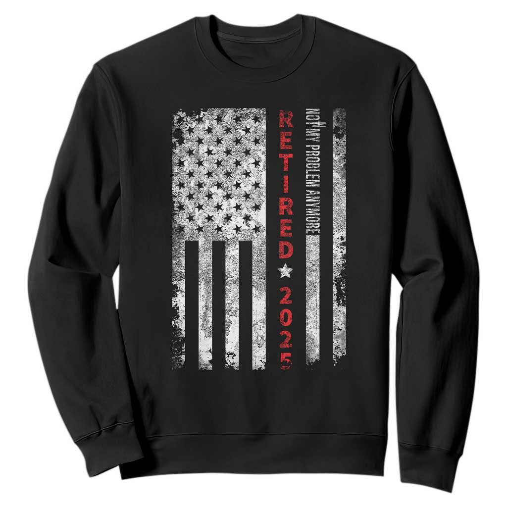 Retired 2025 Sweatshirt Vintage Old American Flag TS10 Black Print Your Wear