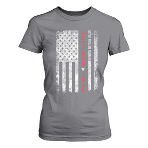 Retired 2025 T Shirt For Women Vintage Old American Flag TS10 Charcoal Print Your Wear