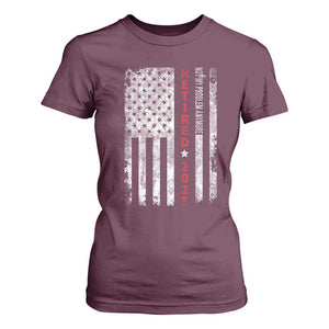 Retired 2025 T Shirt For Women Vintage Old American Flag TS10 Maroon Print Your Wear