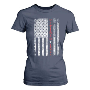 Retired 2025 T Shirt For Women Vintage Old American Flag TS10 Navy Print Your Wear