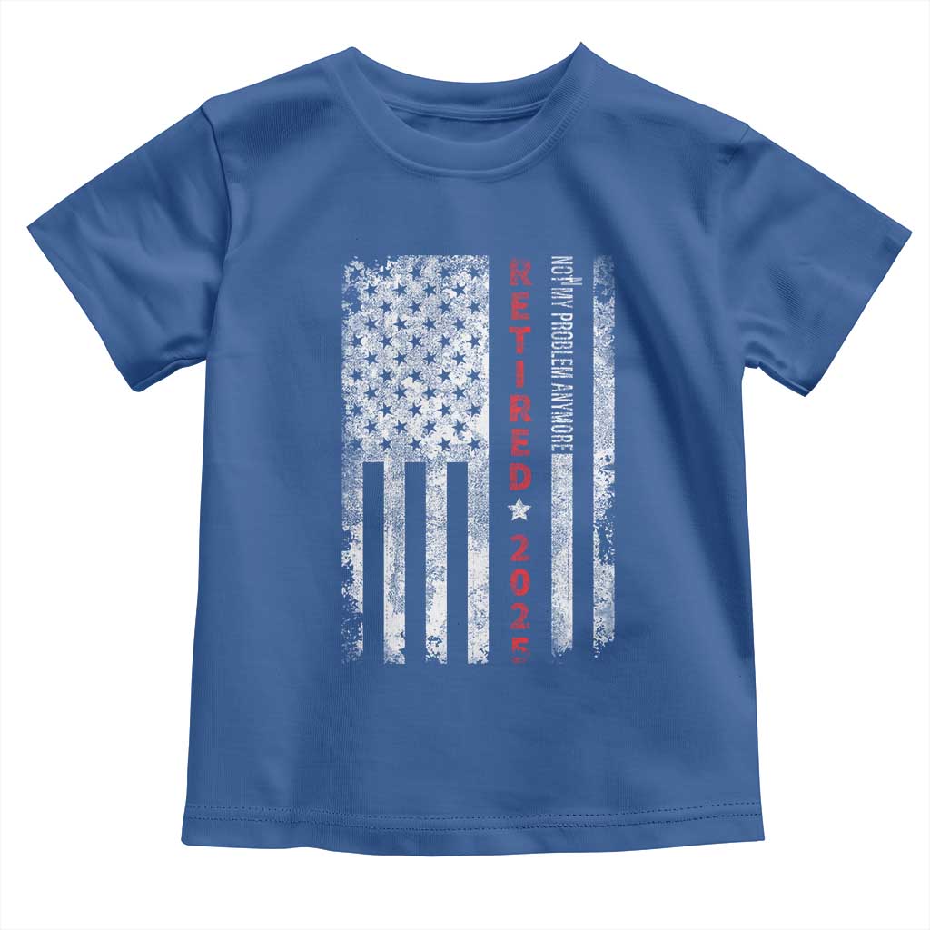 Retired 2025 Toddler T Shirt Vintage Old American Flag TS10 Royal Blue Print Your Wear