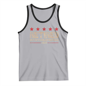 Vintage Retired 2025 Tank Top Not My Problem American Flag Retirement Gifts TS10 Athletic Heather Black Print Your Wear