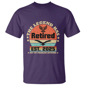 Vintage Retirement 2025 T Shirt Legend Has Retired Not My Problem Anymore TS10 Purple Print Your Wear