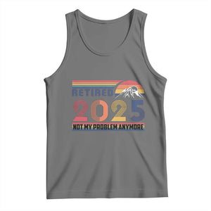 Retro Retired 2025 Tank Top Not My Problem Anymore TS10 Black Heather Print Your Wear