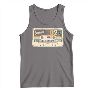 Retired 2025 Tank Top Not My Problem Anymore Retro Cassette TS10 Deep Heather Print Your Wear