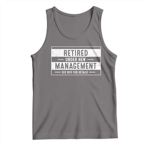 Funny Retirement Presents Tank Top Retired Under New Management See Wife for Details TS10 Deep Heather Print Your Wear