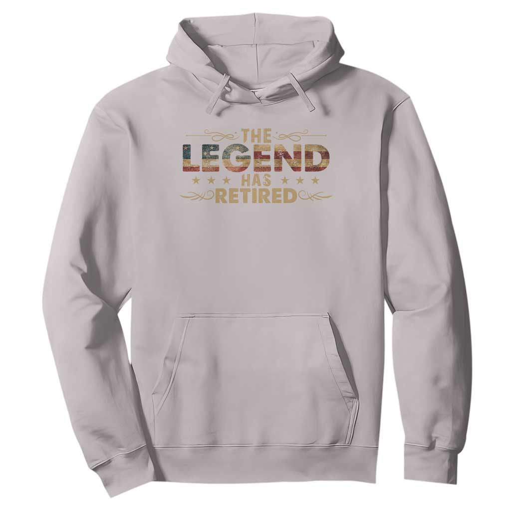 The Legend Has Retired 2025 Hoodie Retro American Flag TS10 Ice Gray Print Your Wear