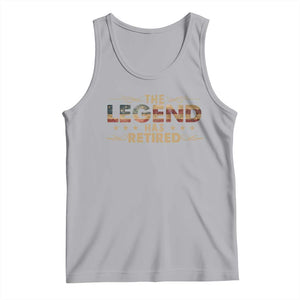 The Legend Has Retired 2025 Tank Top Retro American Flag TS10 Athletic Heather Print Your Wear