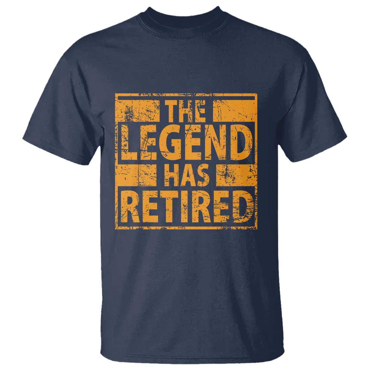 Retro The Legend Has Retired T Shirt Retirement Gifts TS10 Navy Print Your Wear
