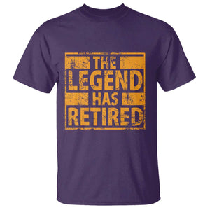 Retro The Legend Has Retired T Shirt Retirement Gifts TS10 Purple Print Your Wear