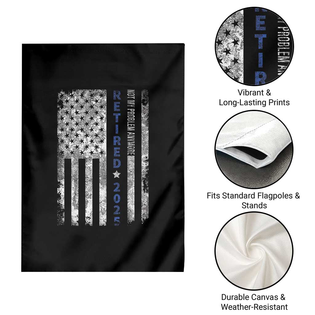 Retired 2025 Garden Flag Not My Problem Anymore Vintage American Flag TS10 Print Your Wear
