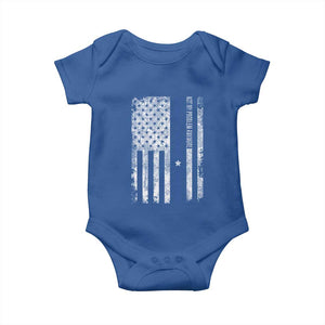 Retired 2025 Baby Onesie Not My Problem Anymore Vintage American Flag TS10 Royal Blue Print Your Wear
