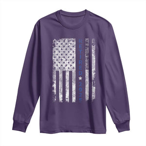 Retired 2025 Long Sleeve Shirt Not My Problem Anymore Vintage American Flag TS10 Purple Print Your Wear