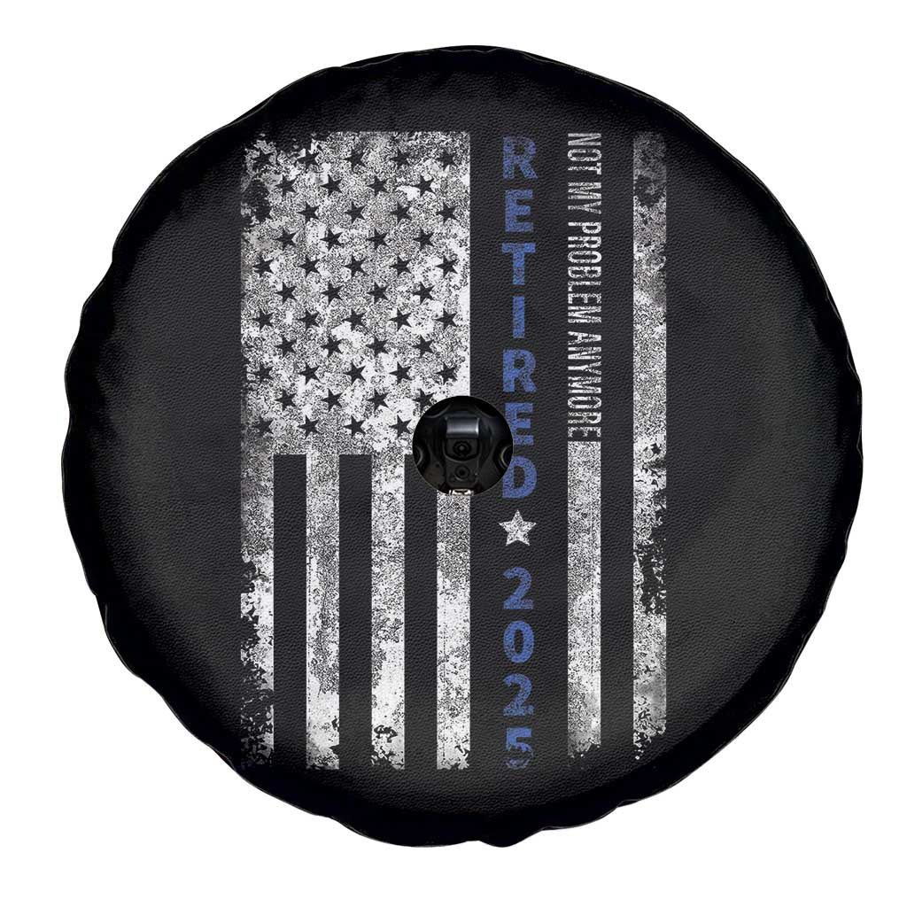 Retired 2025 Spare Tire Cover Not My Problem Anymore Vintage American Flag TS10 Print Your Wear
