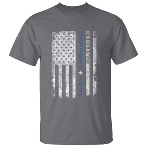 Retired 2025 T Shirt Not My Problem Anymore Vintage American Flag - Print Your Wear
