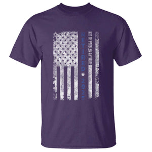 Retired 2025 T Shirt Not My Problem Anymore Vintage American Flag - Print Your Wear